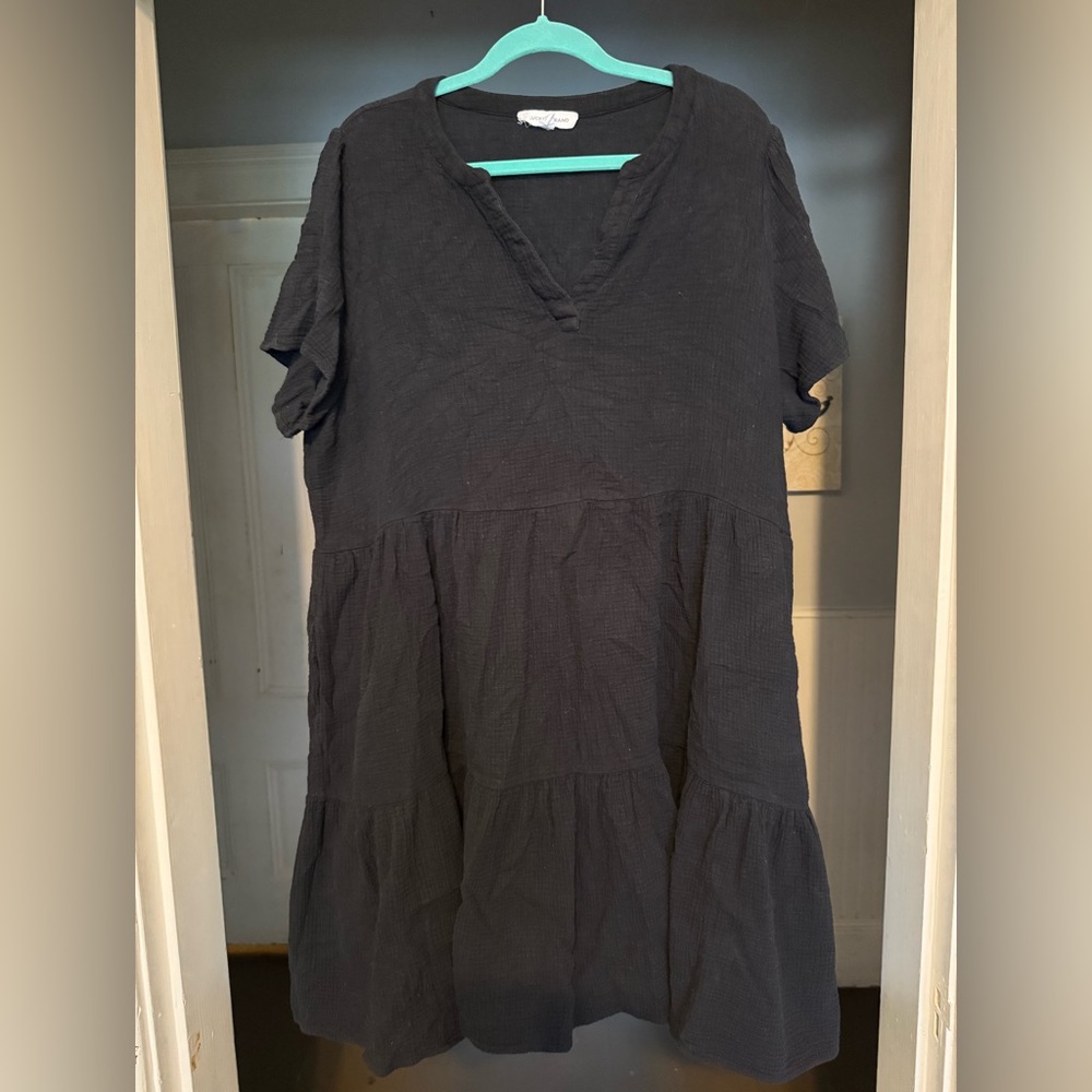 Lucky Brand Black Tiered Dress
